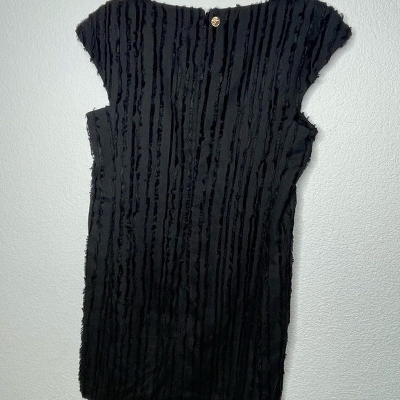 VERSACE dress mini black sleeveless sz 6 or EU 42 vertical texture - Picture 10 of 10